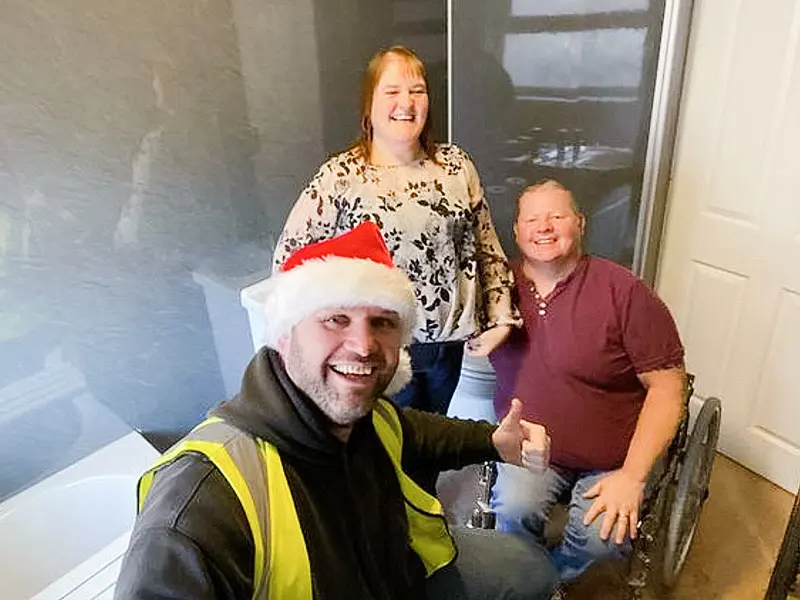 Accessibility bathroom · Mark Batkin, Longton (built free of charge)
