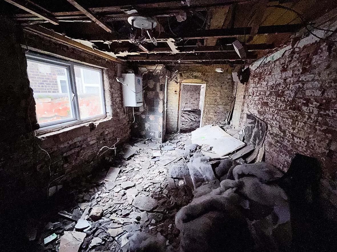 Rip-out · joists exposed