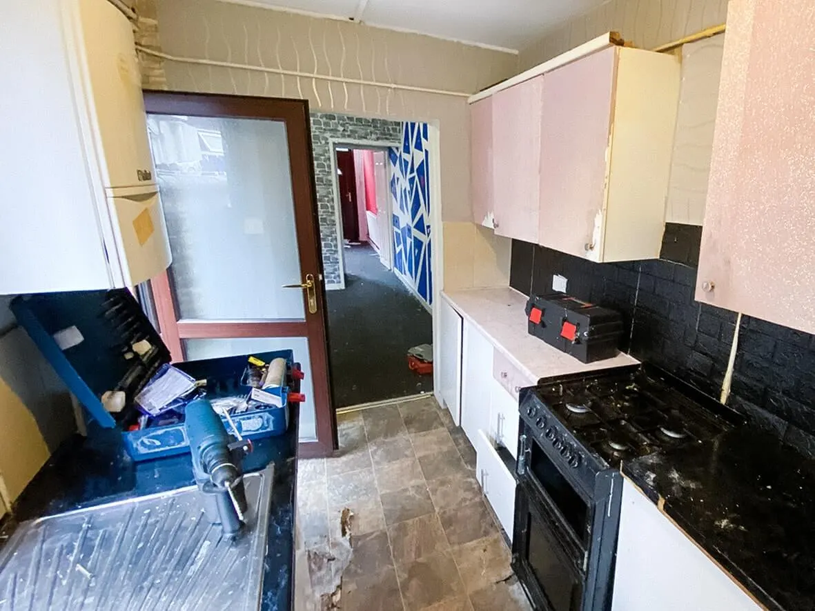 Before · the original kitchen