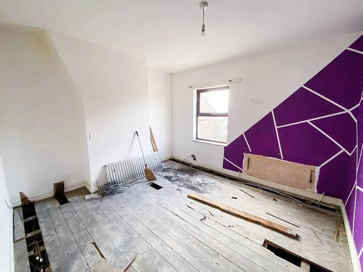 Strip-out · the property mid-refurbishment