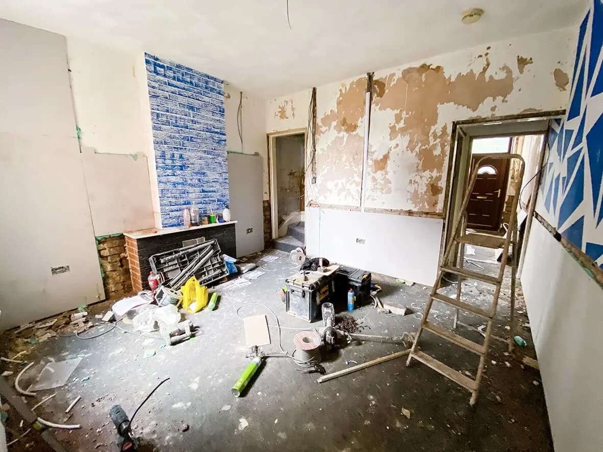 Strip-out · the property mid-refurbishment