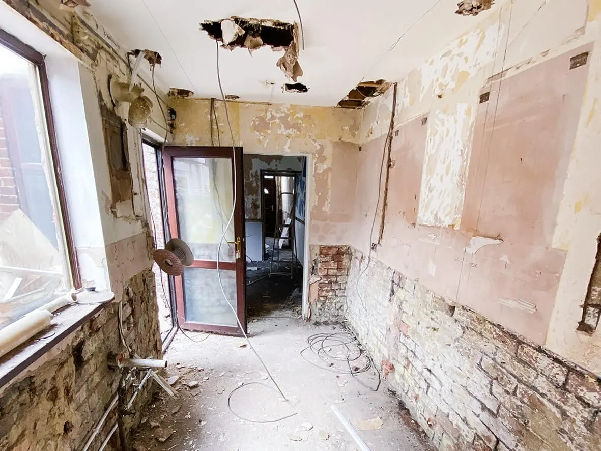 Strip-out · the property mid-refurbishment