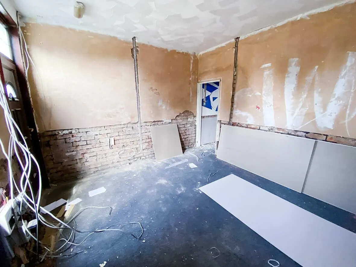Strip-out · the property mid-refurbishment