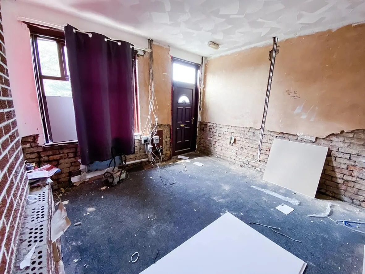 Strip-out · the property mid-refurbishment