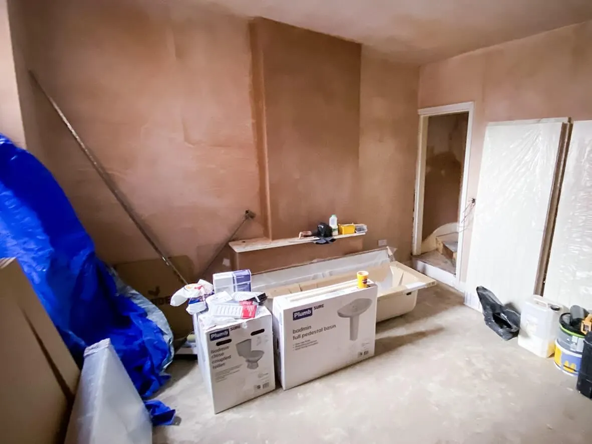75% · new kitchen units going in