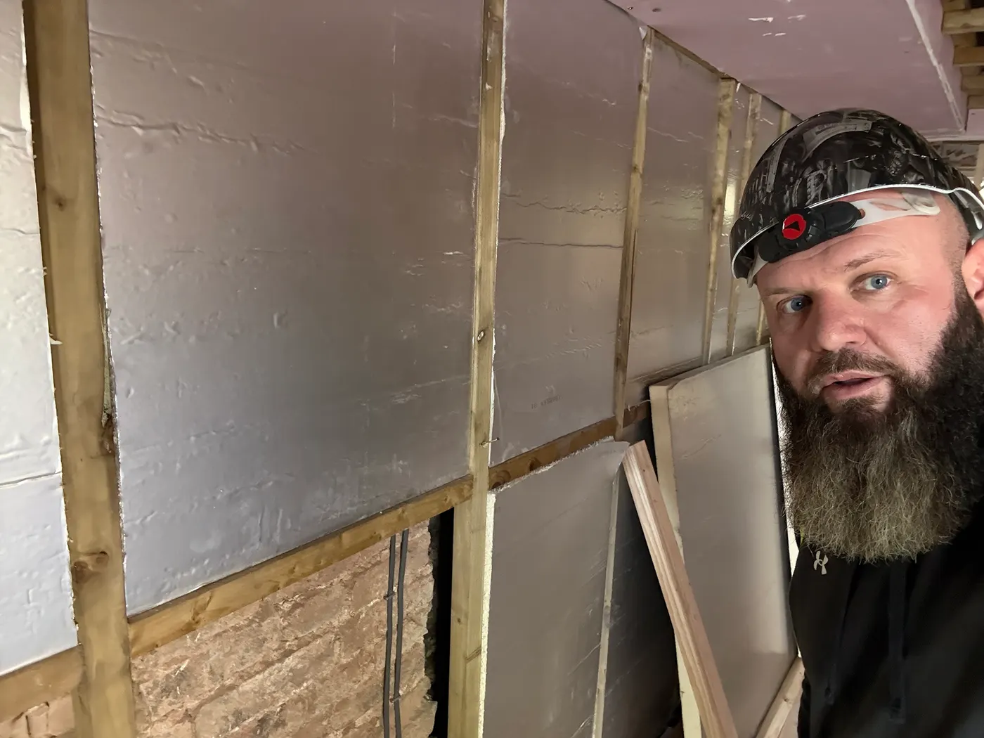 Mid-build · first fix electrical