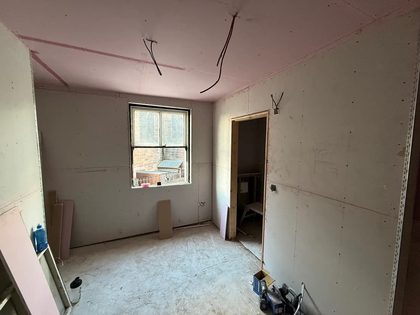 Mid-build · floor prep
