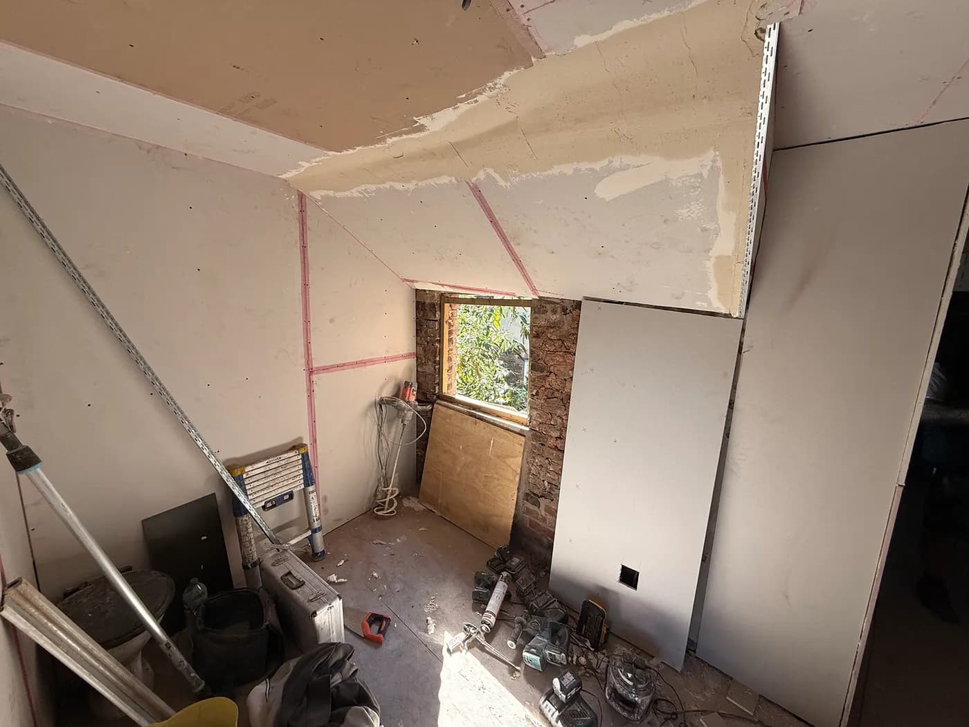 Mid-build · bathroom mid-fit