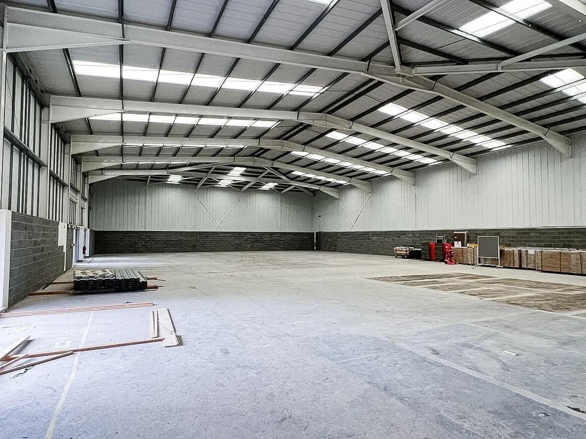 Before · exterior of the storage building