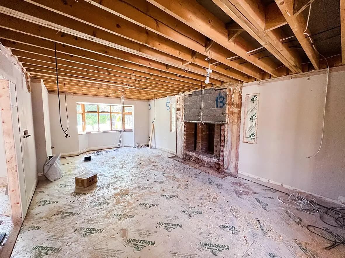 75% · flat roof prep