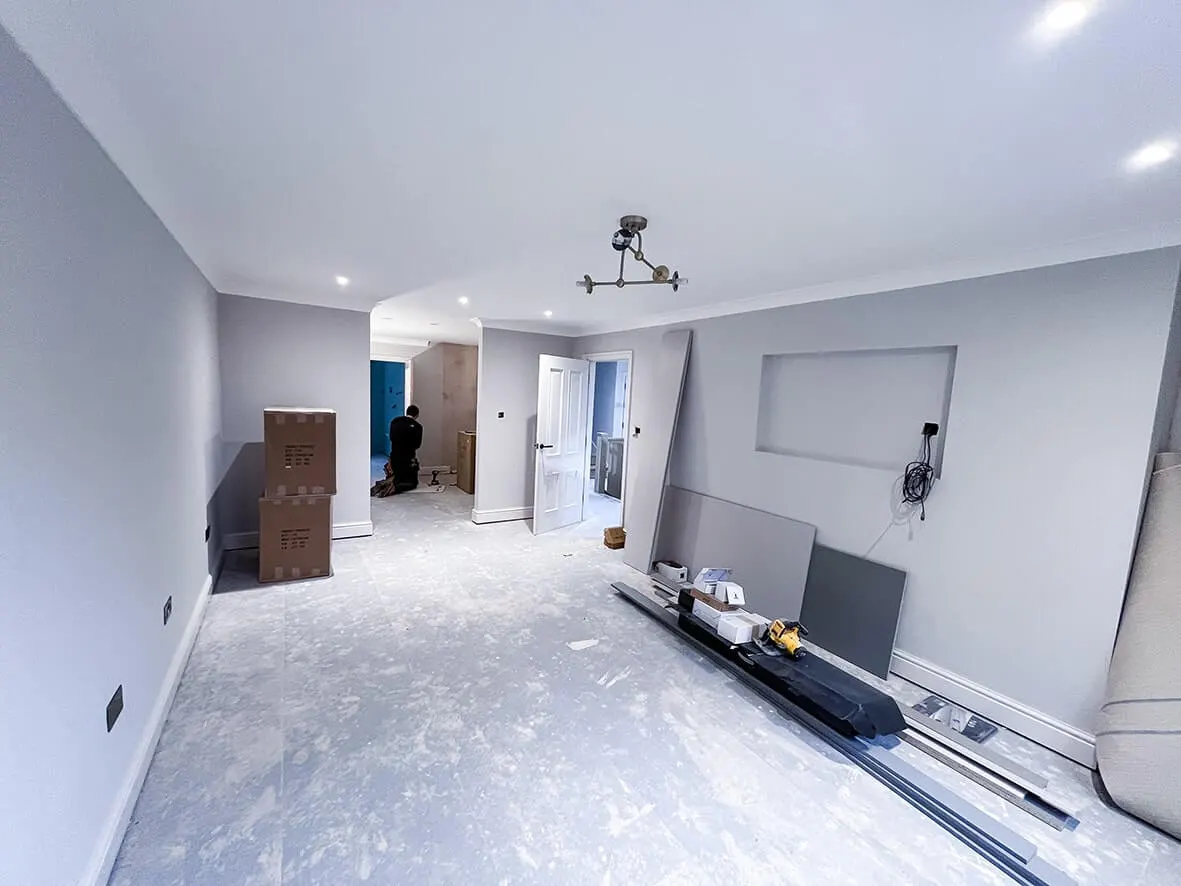 90% · kitchen nearly installed