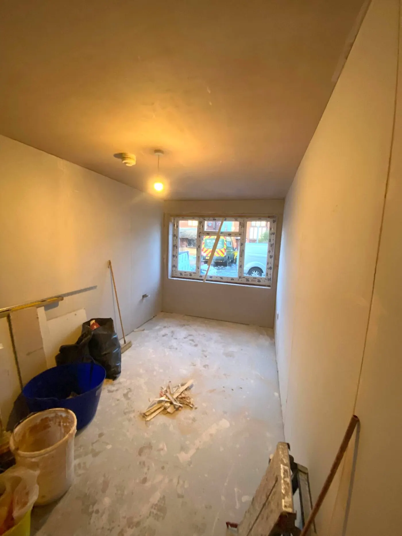 Before · garage exterior