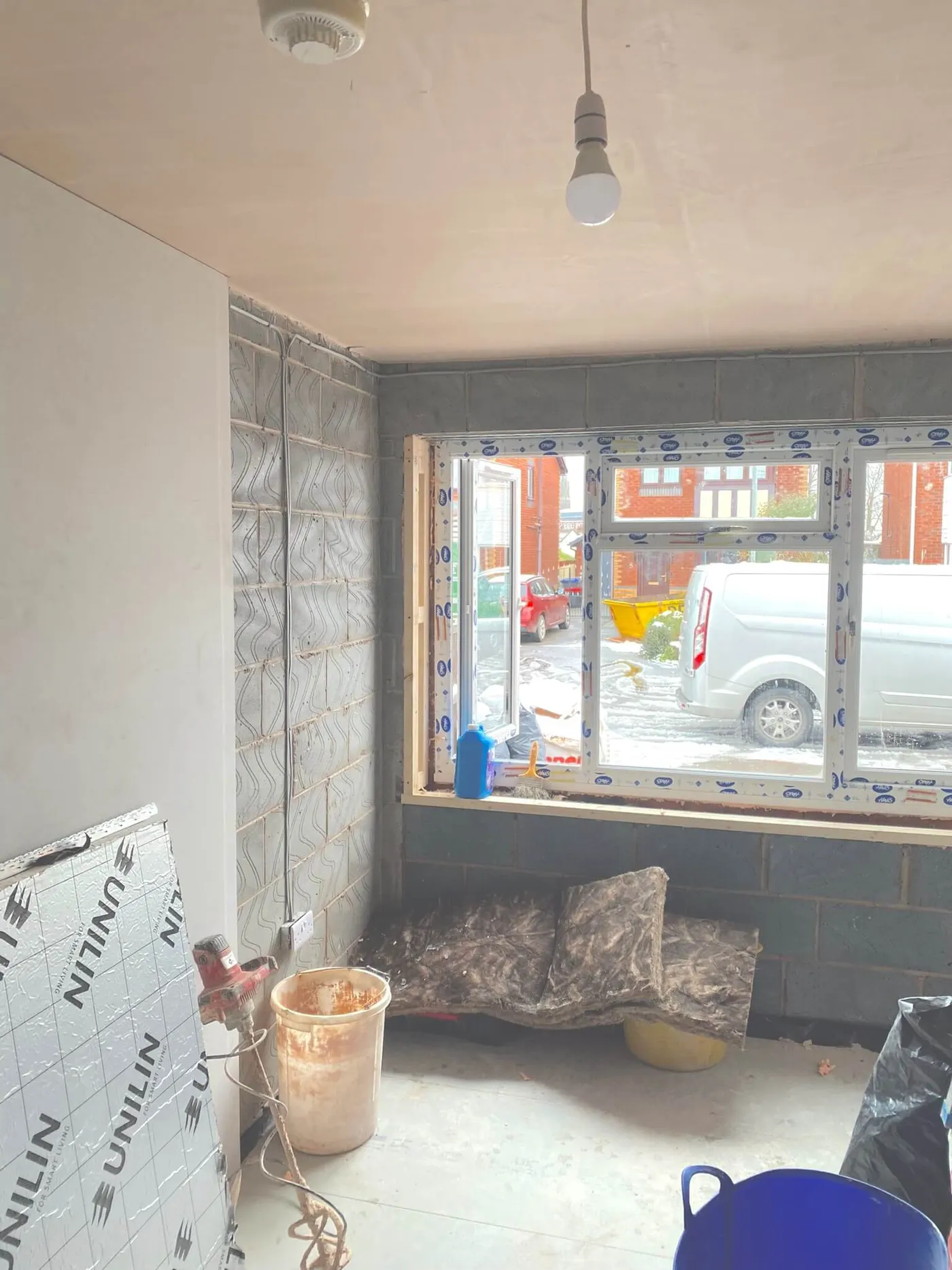 Before · original garage door