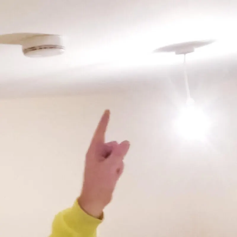 New ceiling fitted with fire-safety alarms installed throughout