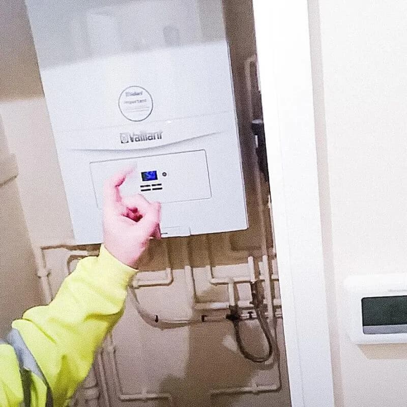 New gas fittings and Vaillant boiler installed