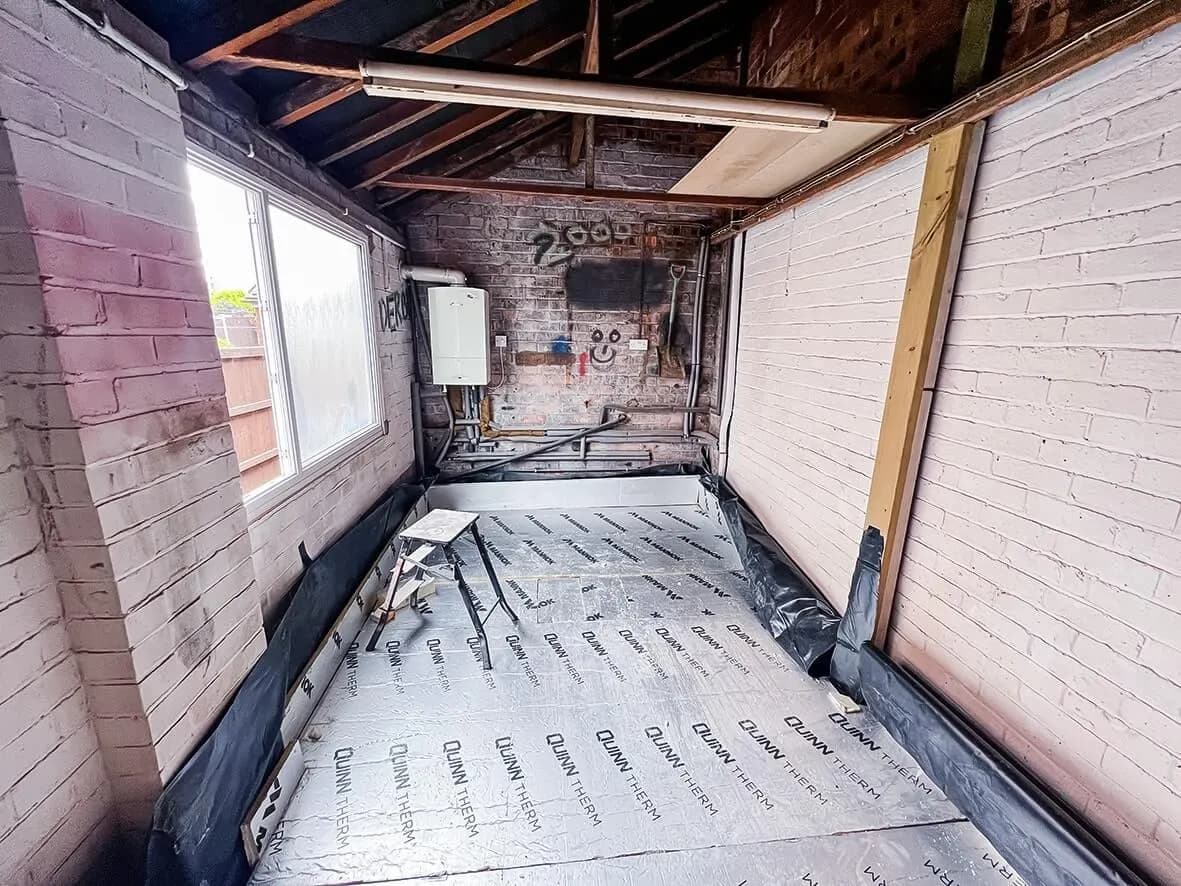 Mid-build · internal access doorway