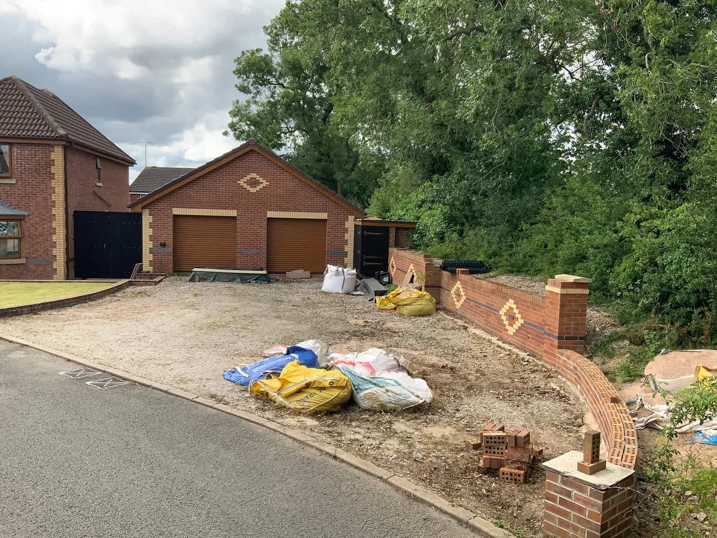 Before · commercial garage exterior