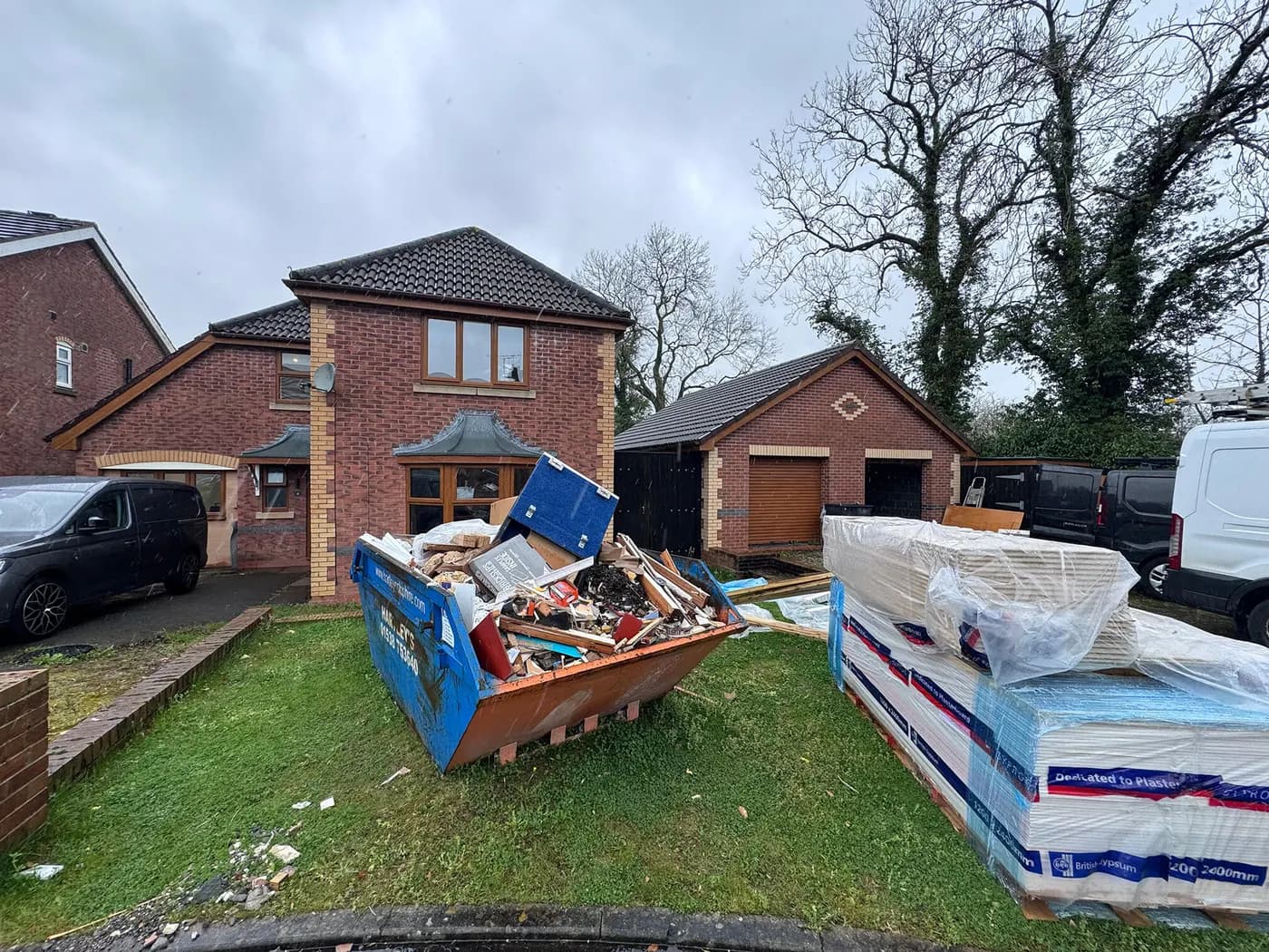 Before · concrete floor
