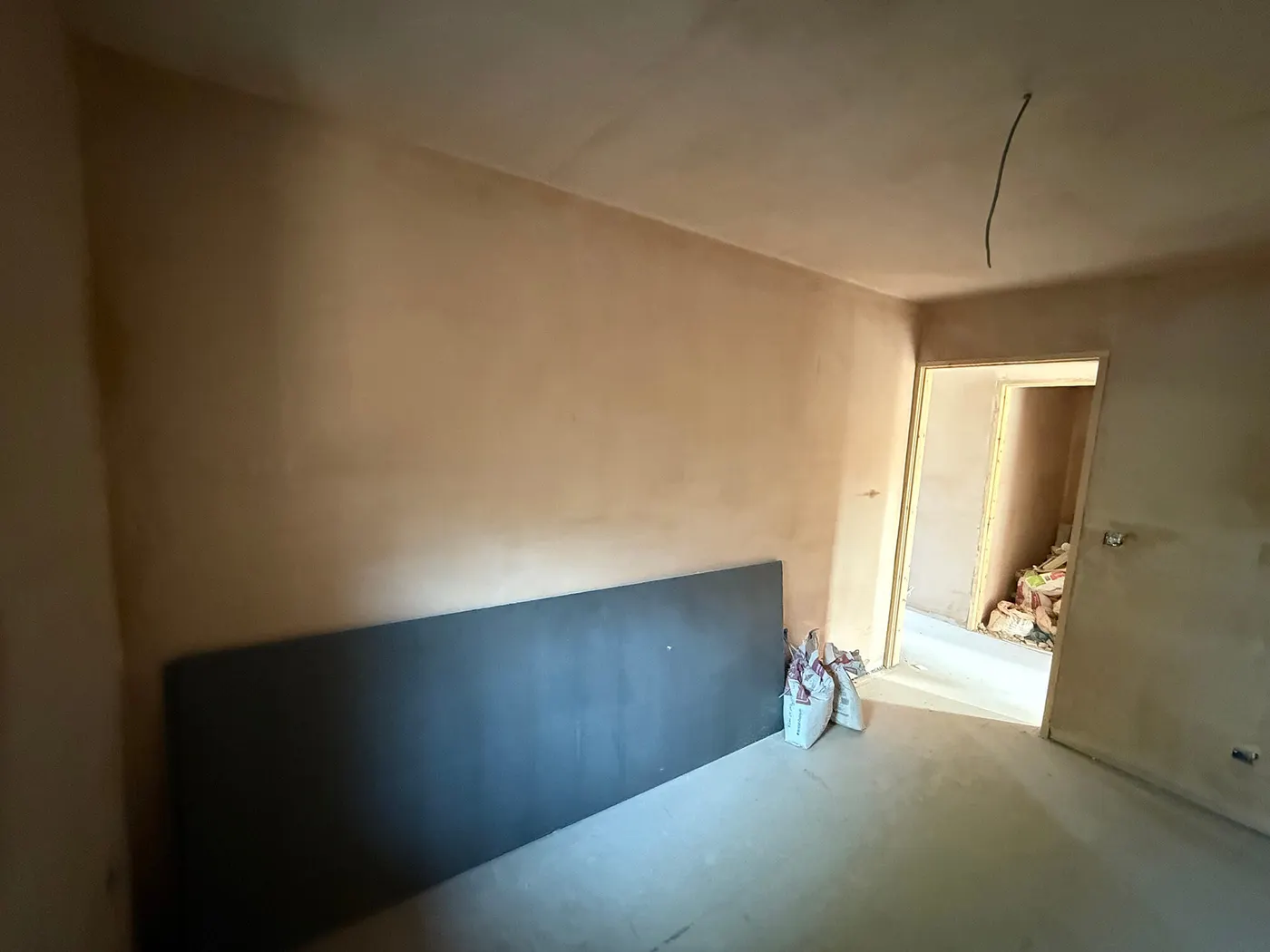 Mid-build · fire-rated plasterboard