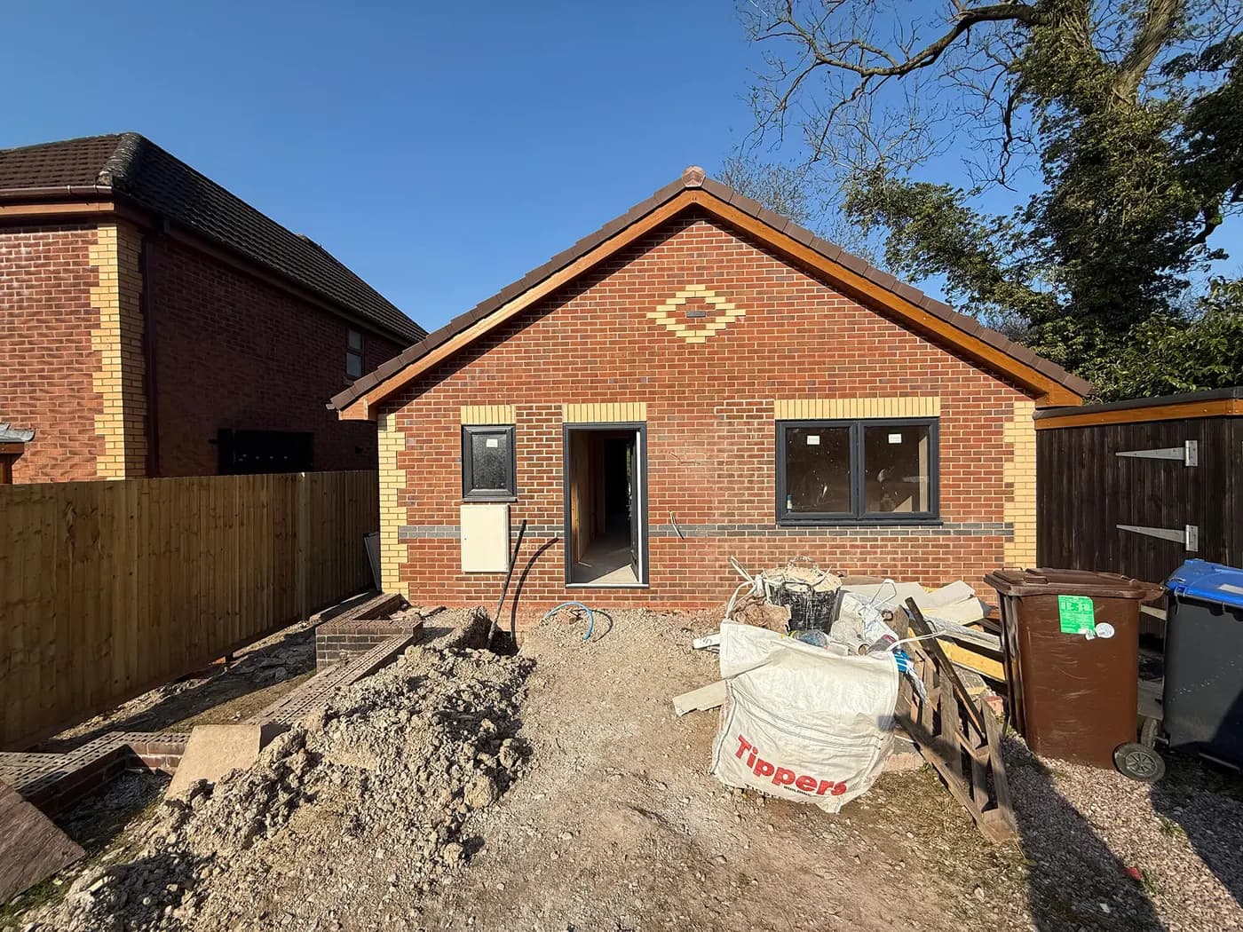 Mid-build · insulation works