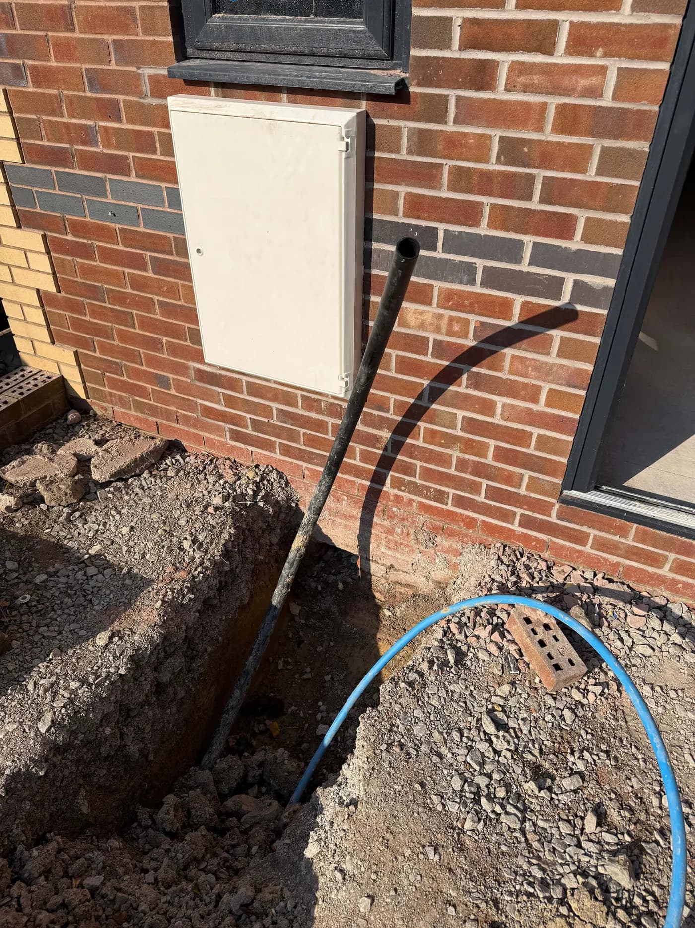 Mid-build · first fix electrical