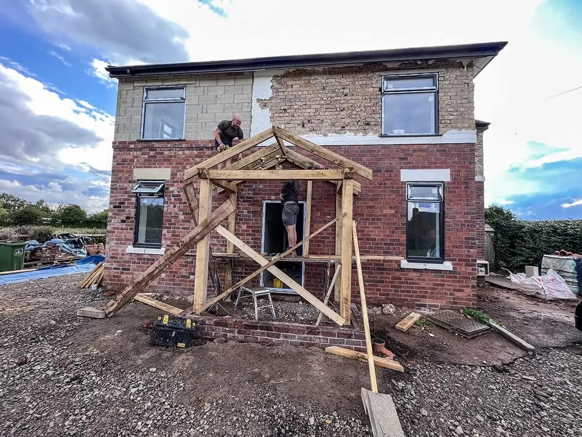 Oak porch · under construction