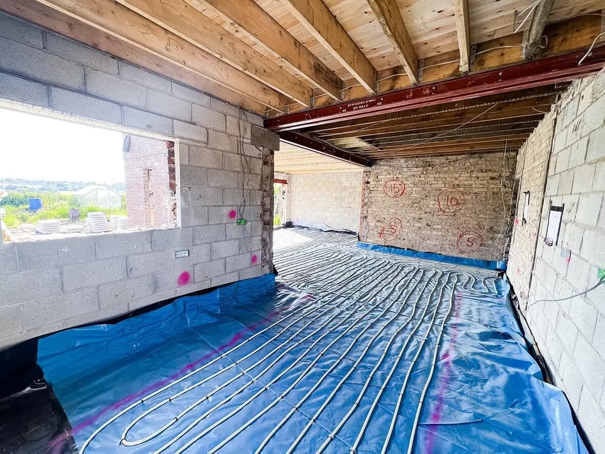 UFH subfloor · insulation layer detail