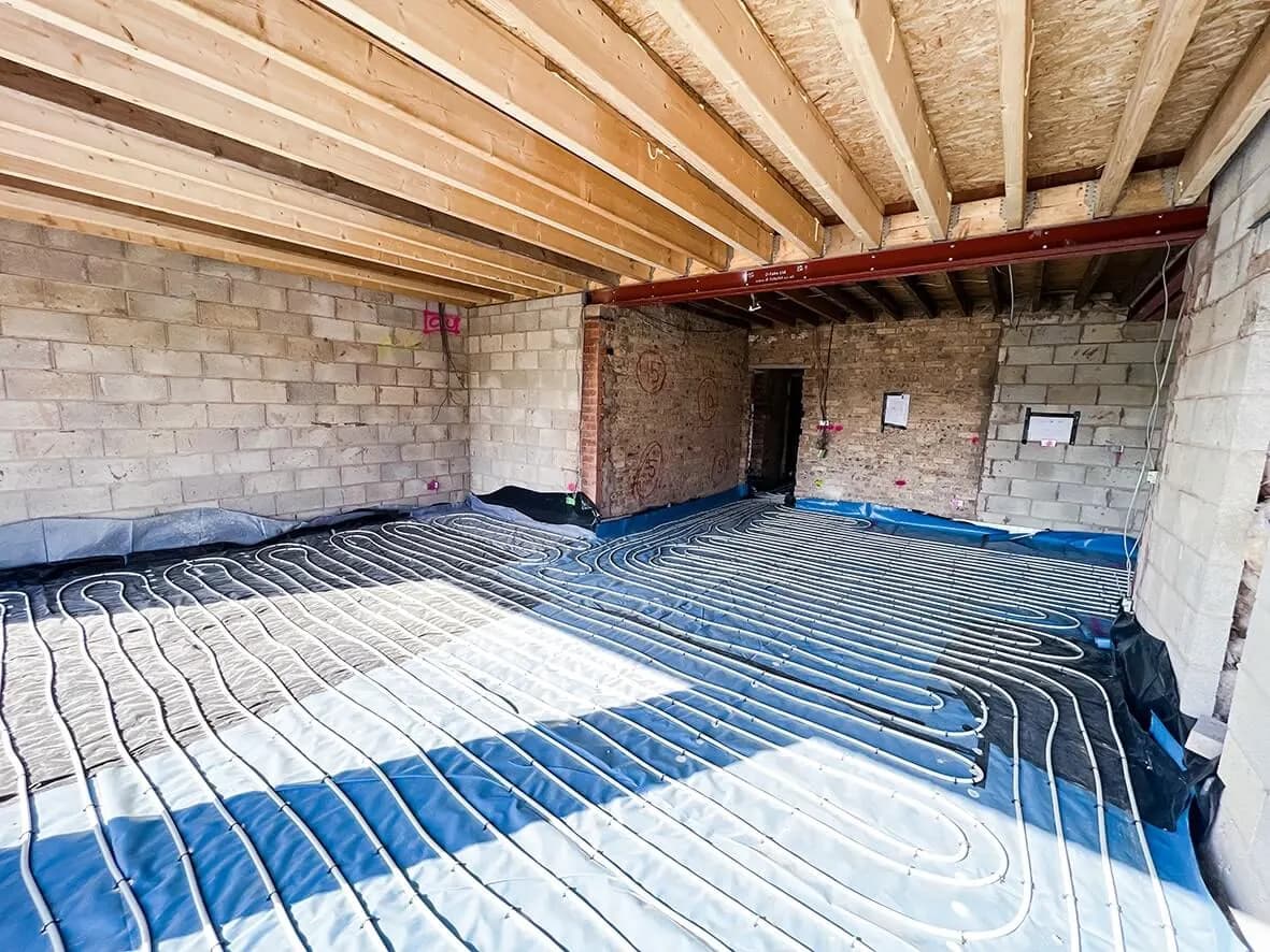UFH subfloor · pipe layout