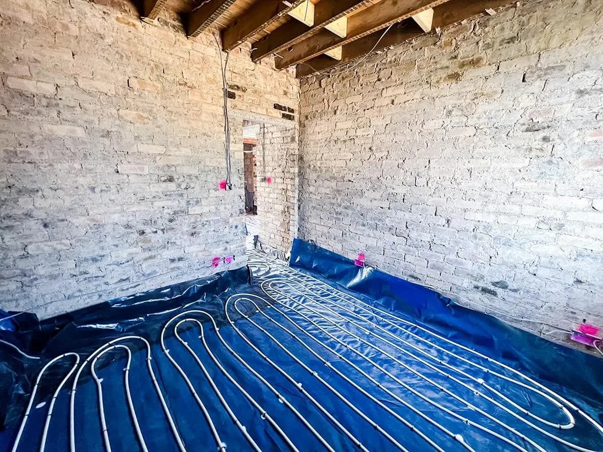 UFH subfloor · sequencing detail