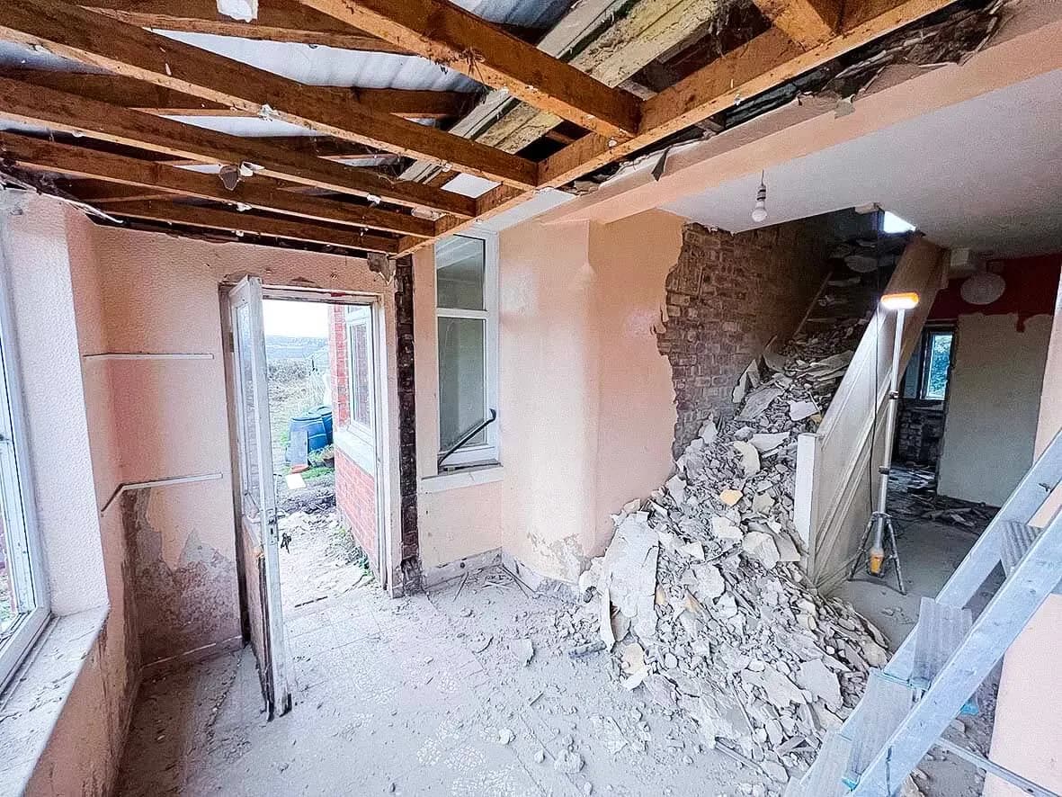 Rip-out · side elevation cleared