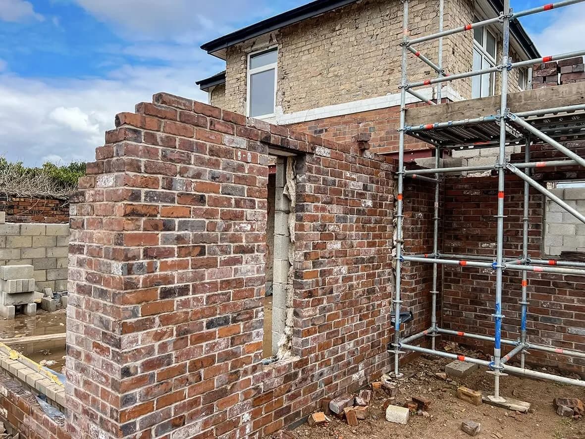 50% · first floor brickwork up