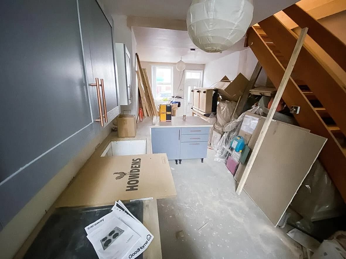 Mid-build · first fix electrical