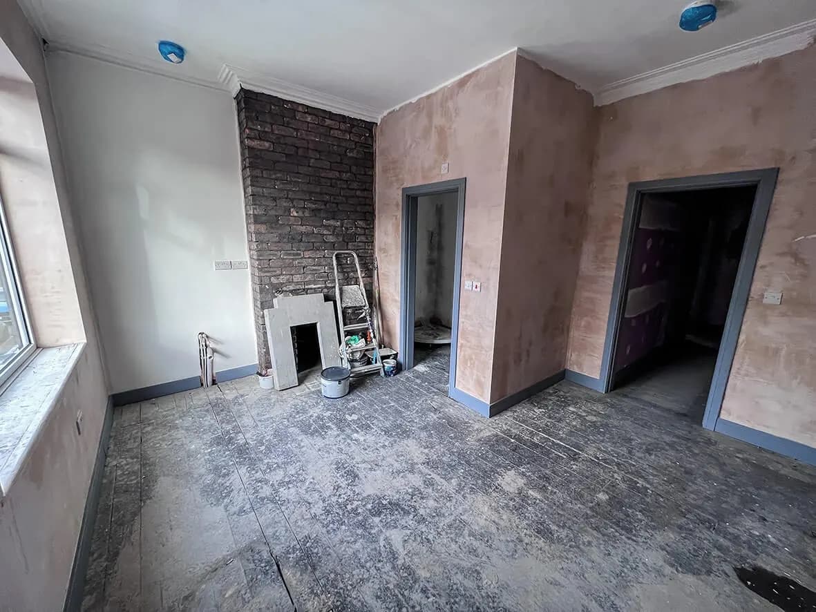 75% · bedroom finishing
