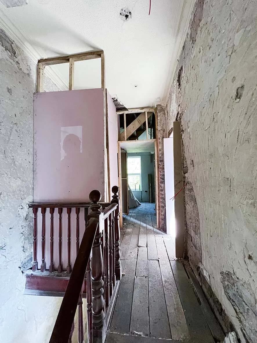 Mid-build · compartmentation walls