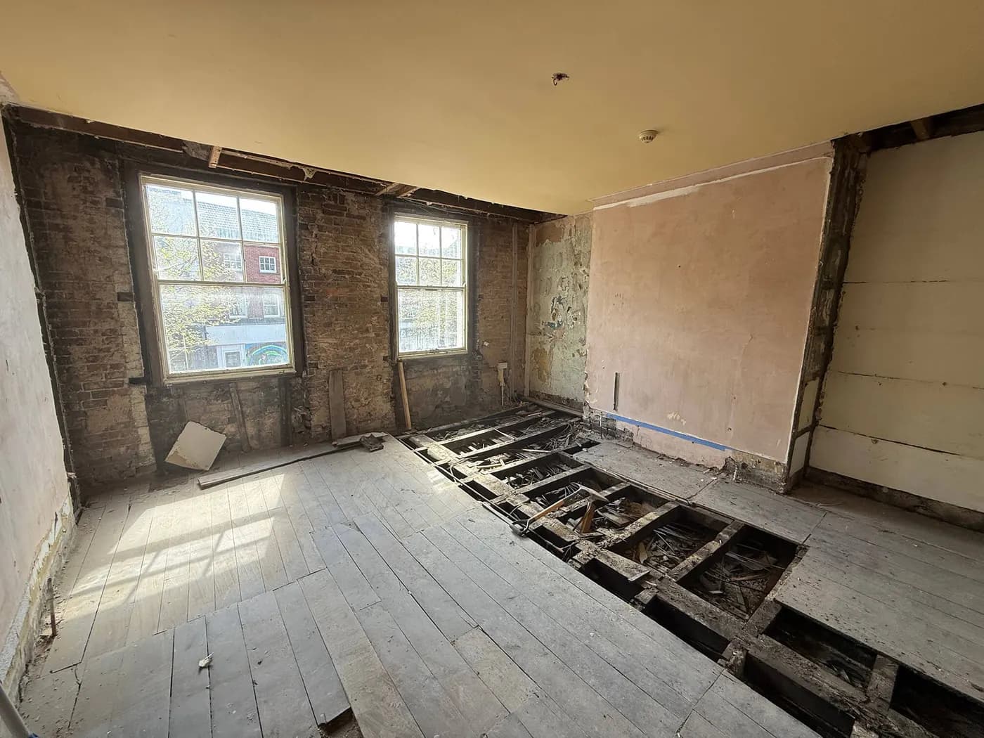 Before · floor + ceiling as found