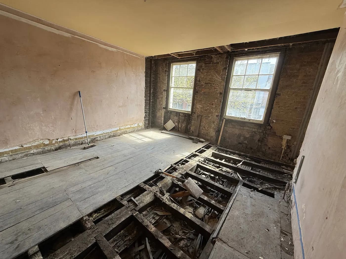 Before · bathroom area as found