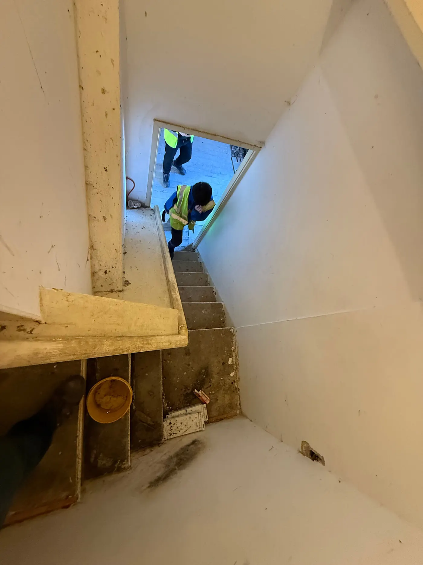 Mid-build · plasterboard going up
