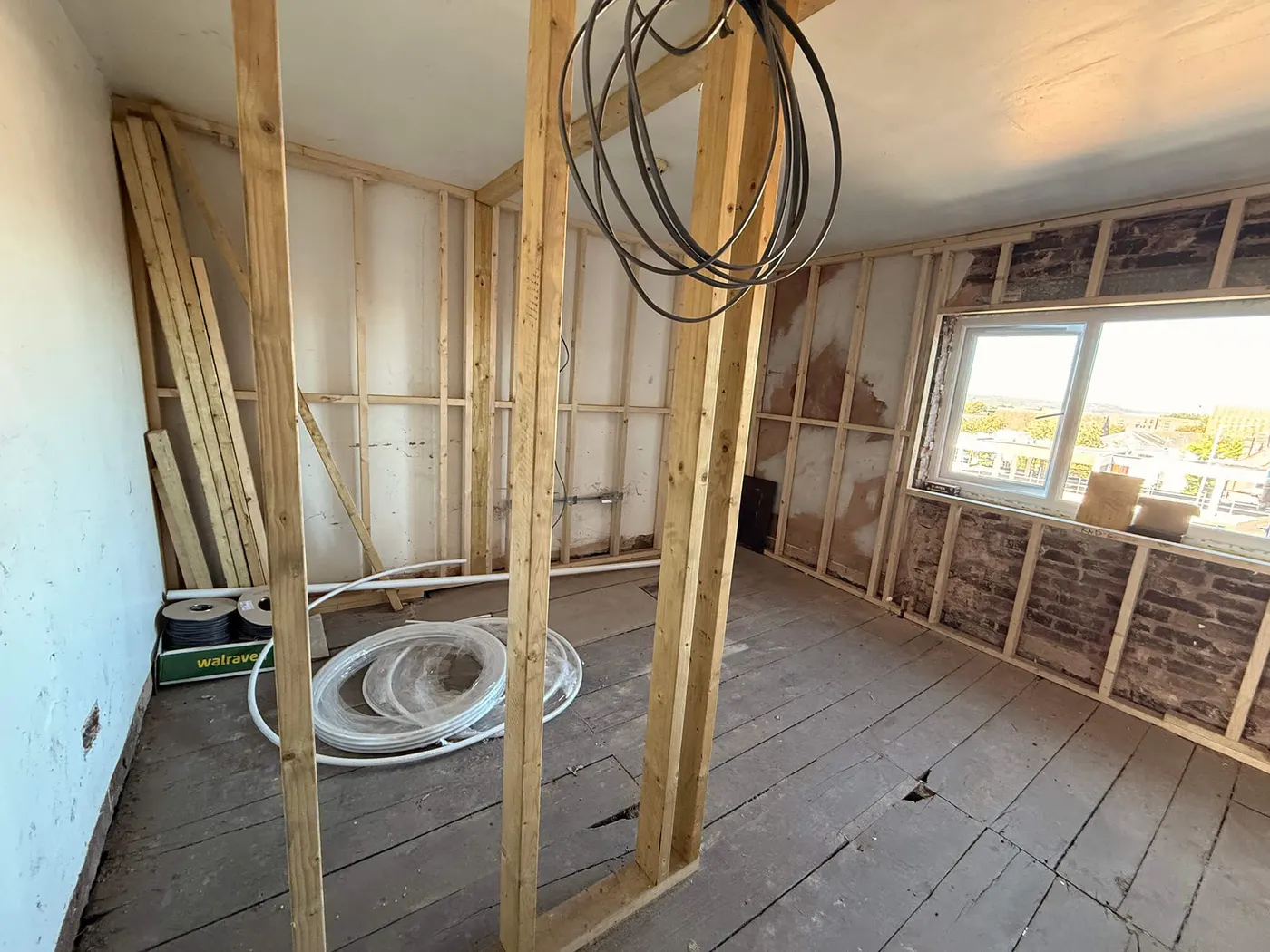 Mid-build · joinery in progress