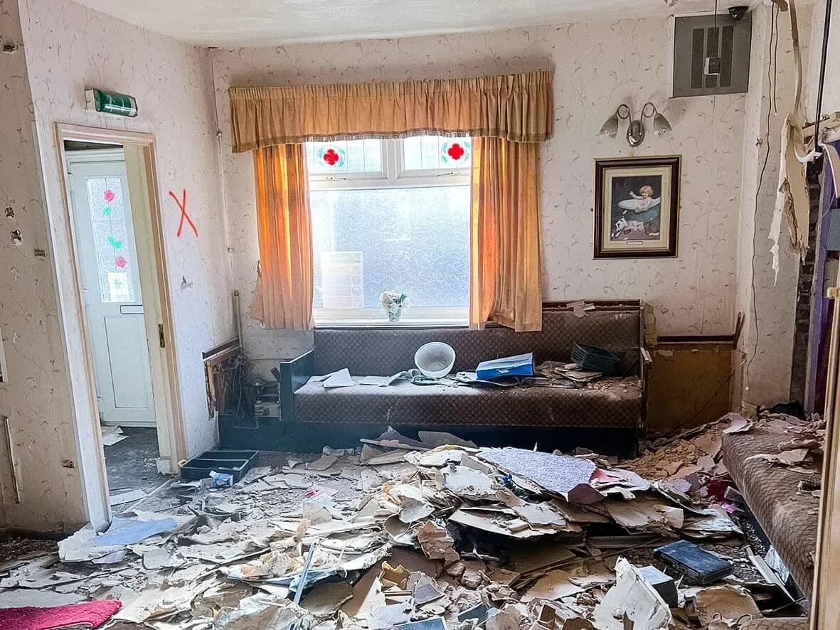 Rip-out · original kitchen out