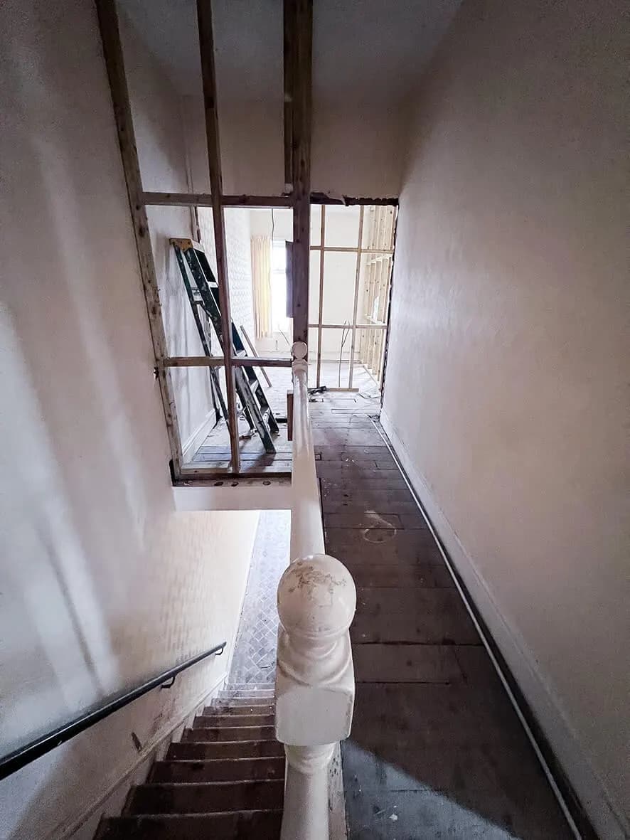 Mid-build · second shower room