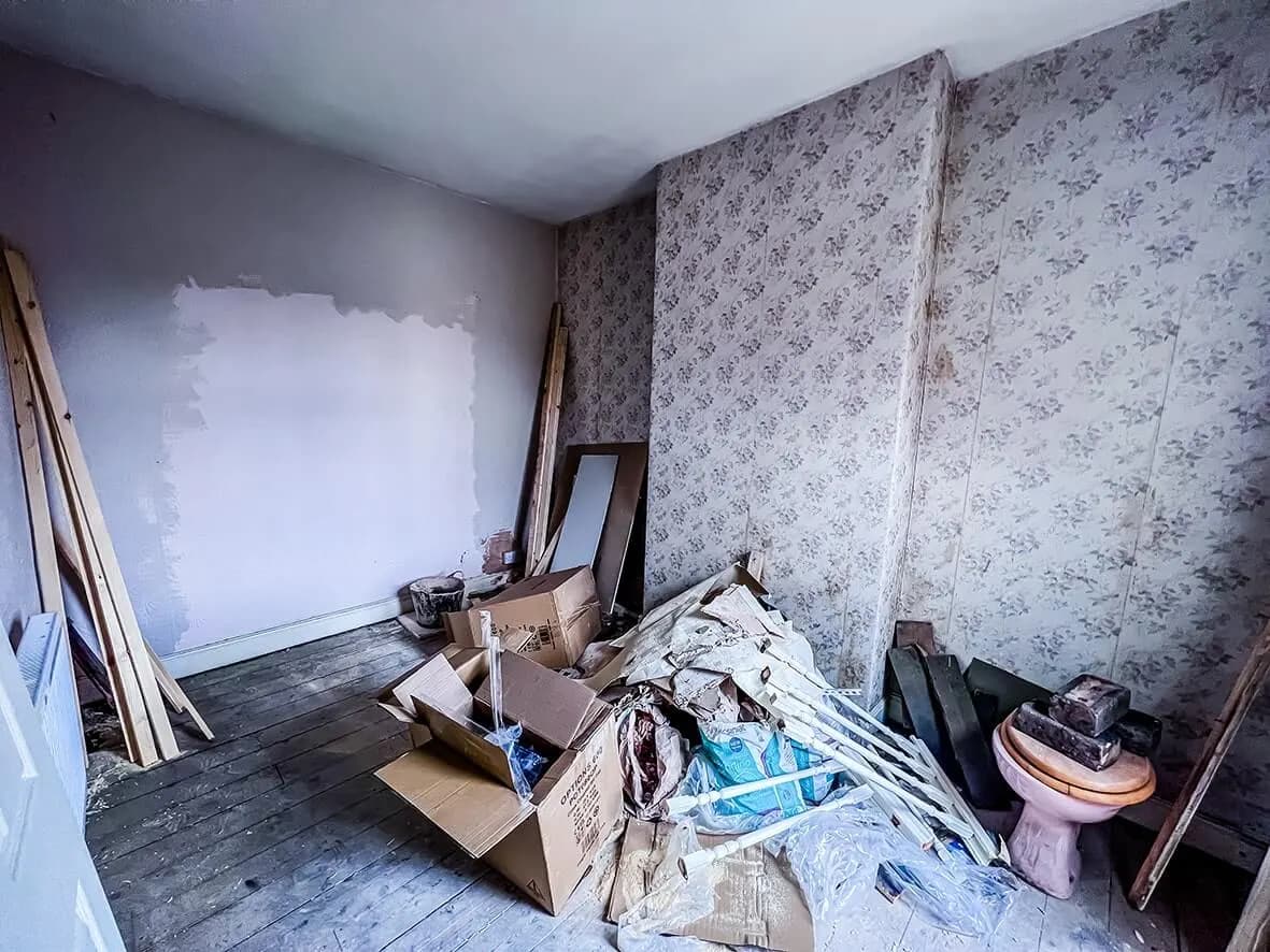 Mid-build · plaster where needed