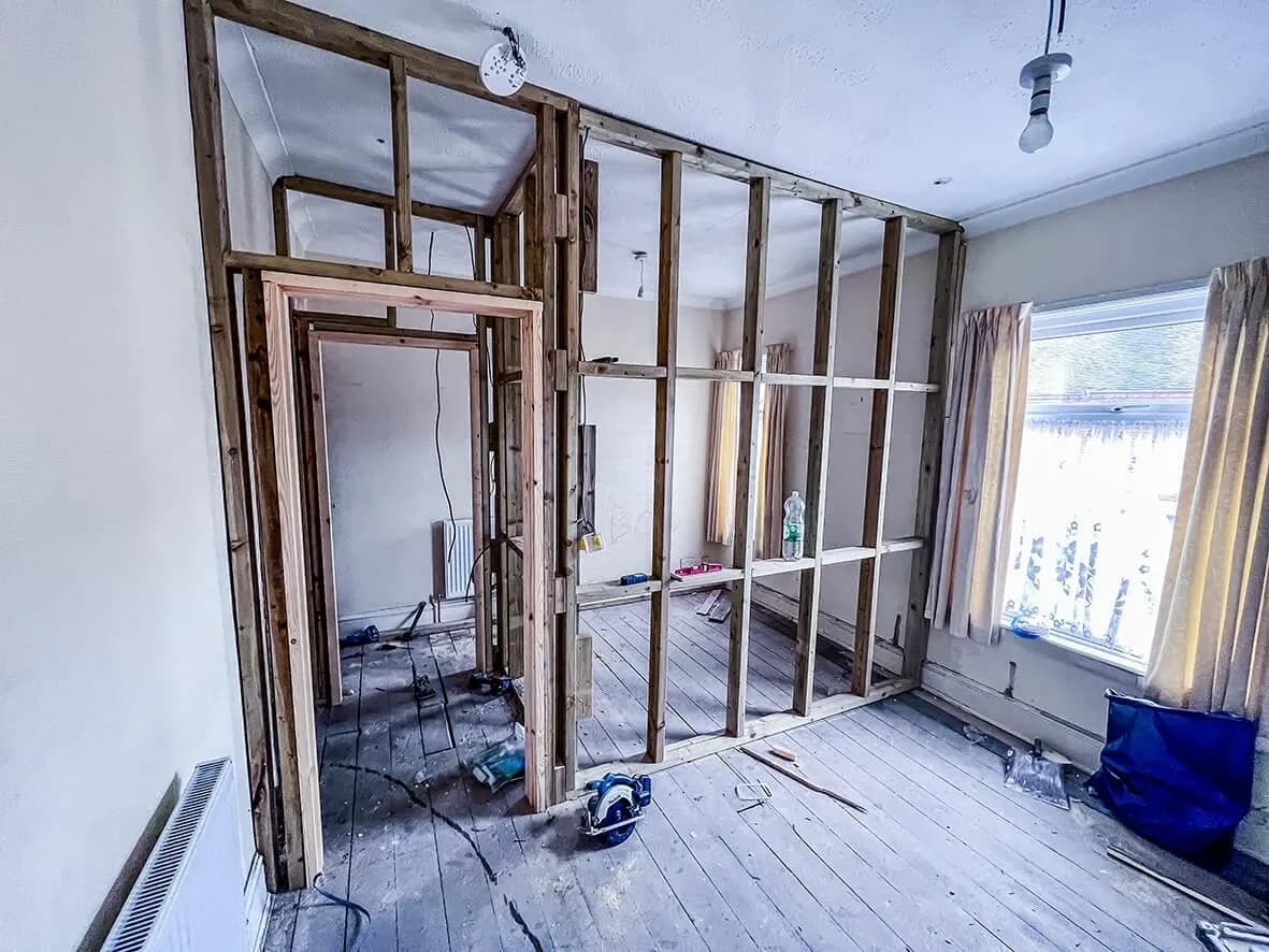 Mid-build · second-fix prep