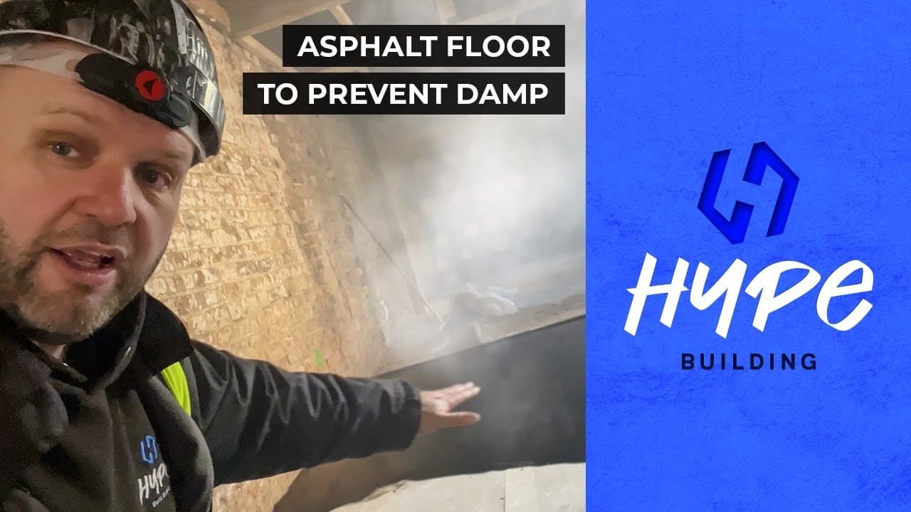 Asphalt floor to prevent damp